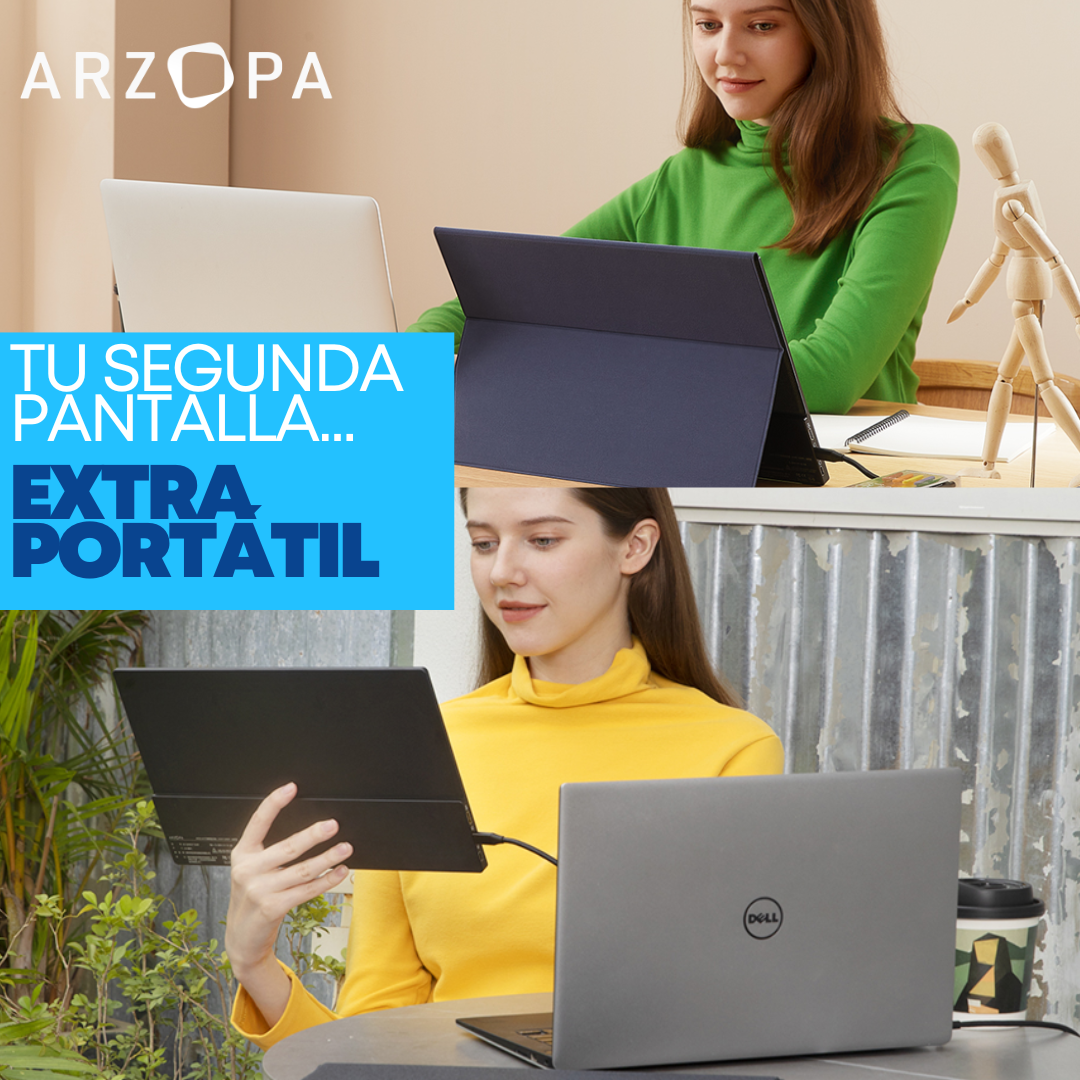 Monitor Portátil 15.6" Arzopa A1 GAMUT Full HD IPS con Tapa Protectora