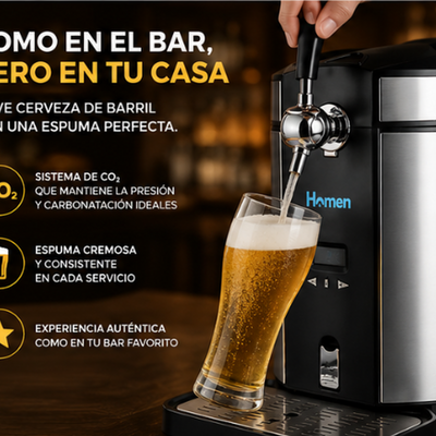Dispensador de Cerveza 5L Homen con Sistema de Refrigeración