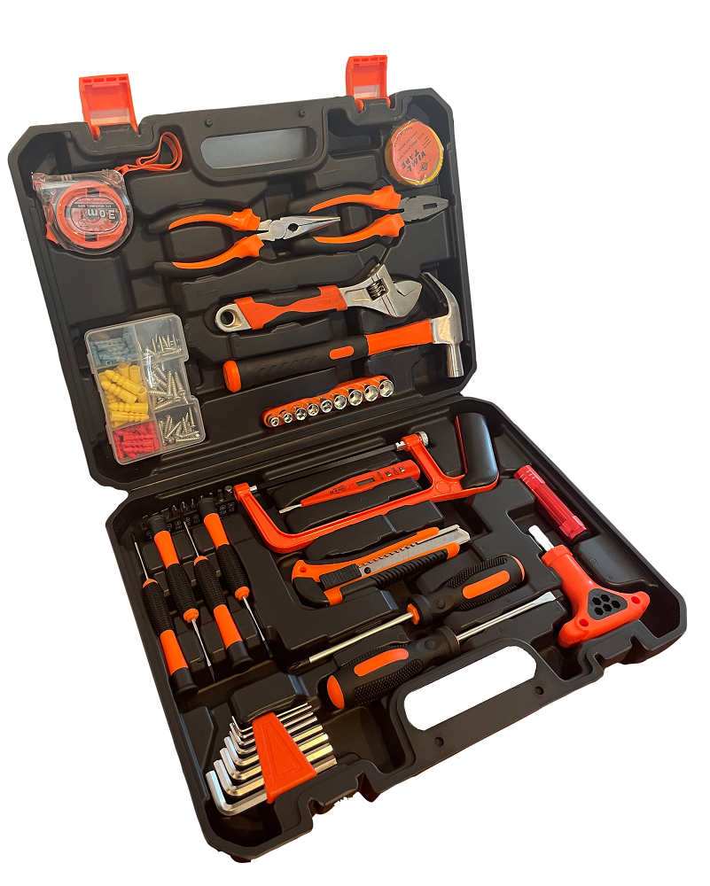 Pack Motosierra Podadora 4 Pulgadas 2 Baterías + Set De 150 Herramientas