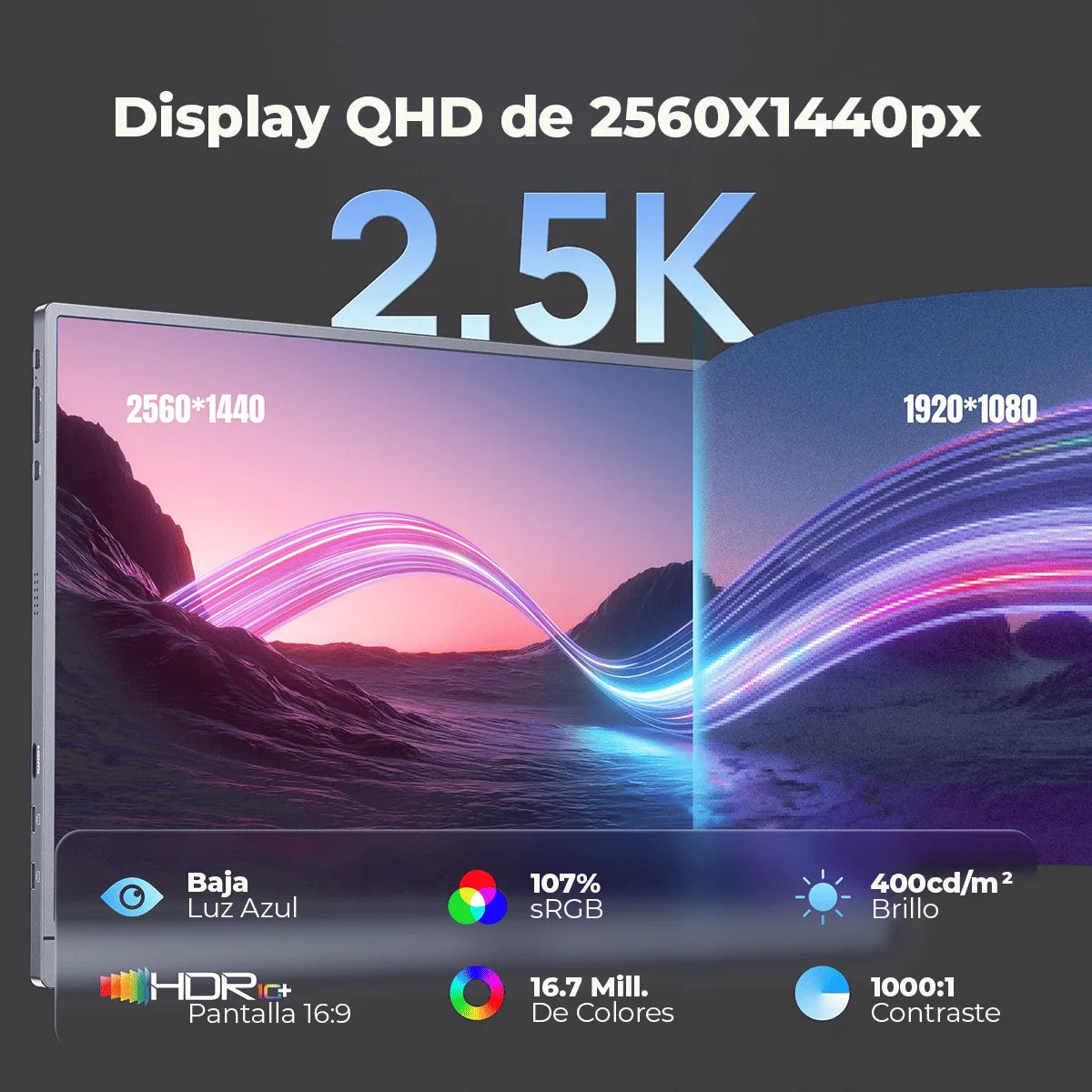Monitor Portátil ARZOPA Z3FC 16.1” Full HD 180Hz