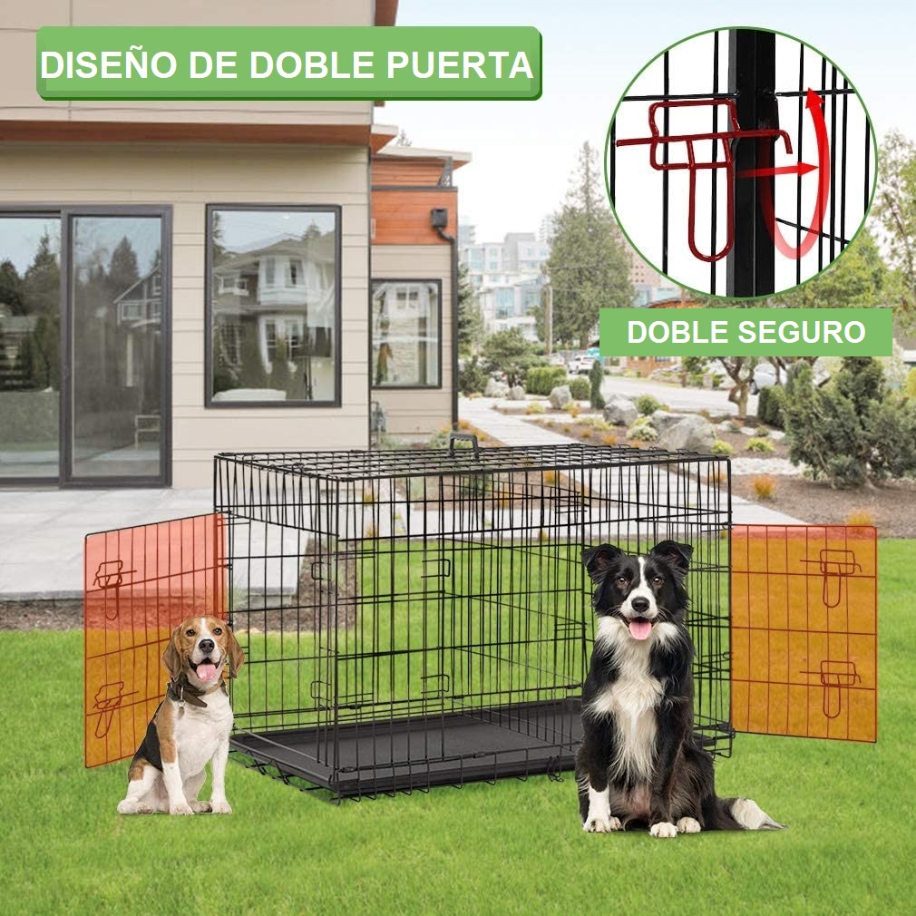 Canil Para Perros Desarmable 2 Puertas - 3 Tamaños - Tokstock